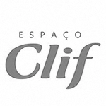 logo do espaço cliff, apenas com o nome, em cinza